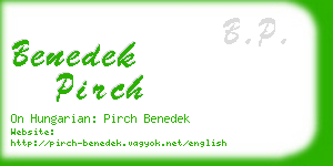 benedek pirch business card